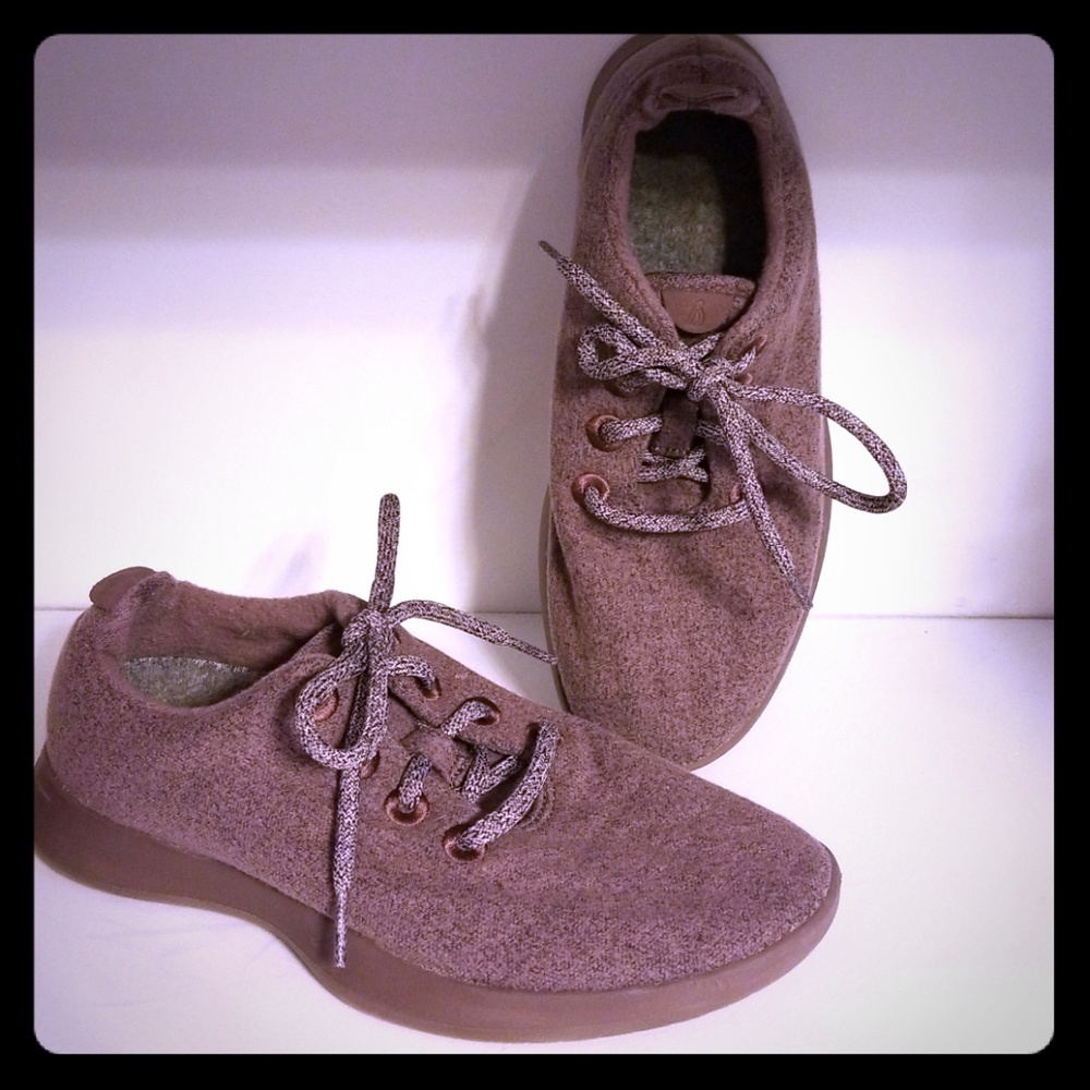 Allbirds wool runners in kotare plum